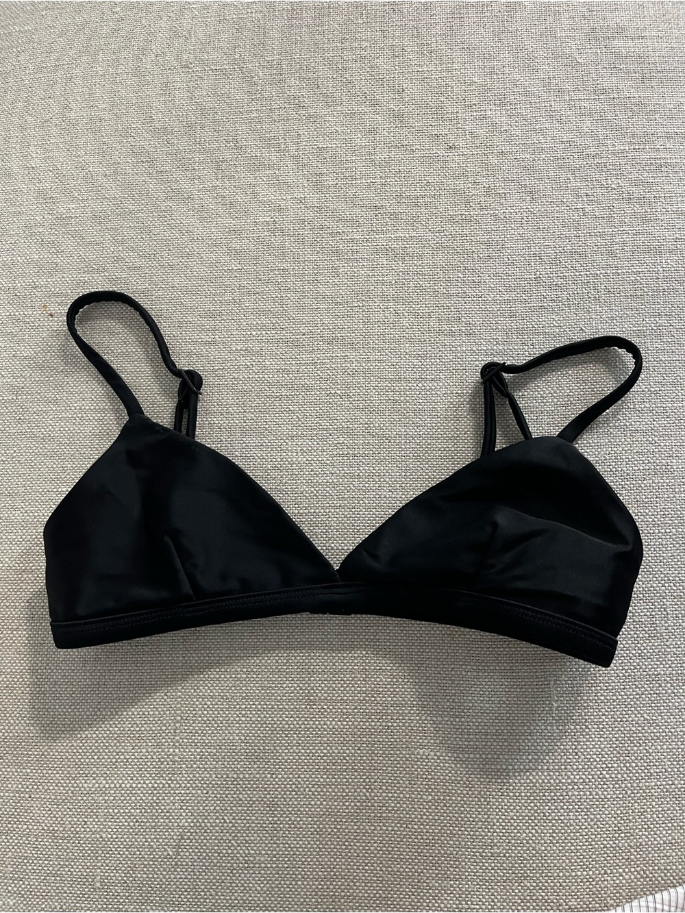 Matteau Black Triangle Bikini Top Size 1 XS Adjustable Straps
